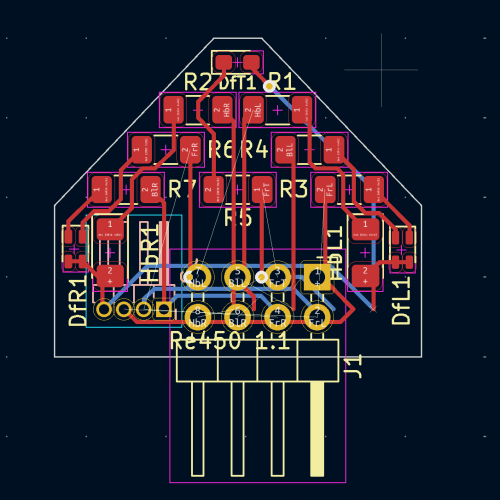 Lichtplatine PCB-Ansicht in Kicad Kicad PCB