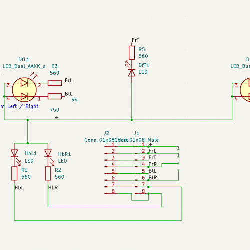Schema für Lichterplatine in Kicad Kicad Schema